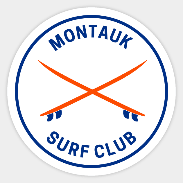 Vintage Montauk New York Surf Club Sticker by fearcity